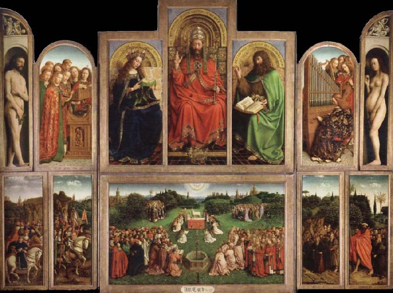 Jan Van Eyck Ghent Altarpiece Spain oil painting art
